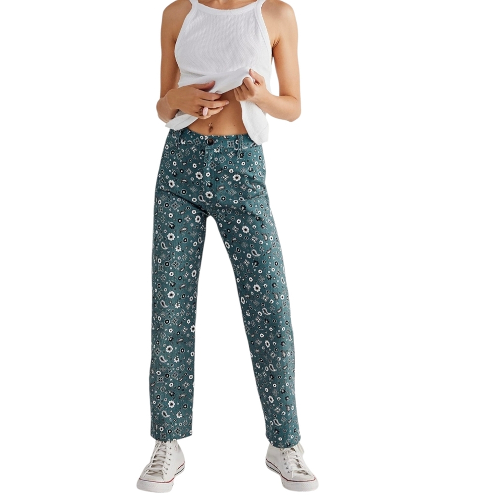 Kurt Lyle x Toit Volant KLXTV Harvey Pant Teal Bandana Western Small NWT